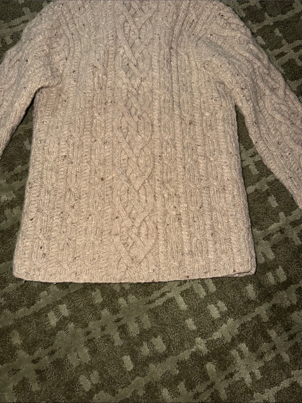 Vintage Women’s Quarter Zip Hand Knit For Ralph Lauren 100% Wool Size Petite - Picture 8 of 10